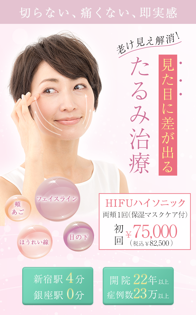 老け見え解消！見た目に差が出るたるみ治療